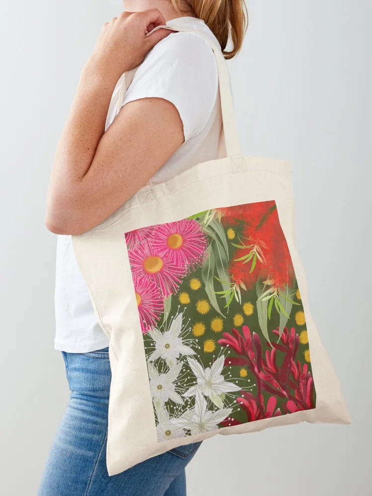 Jackie Austalian Native Flora Artwork Tote Bag sac pour femme Canvas shoulder bag shopper bags tote bag screen