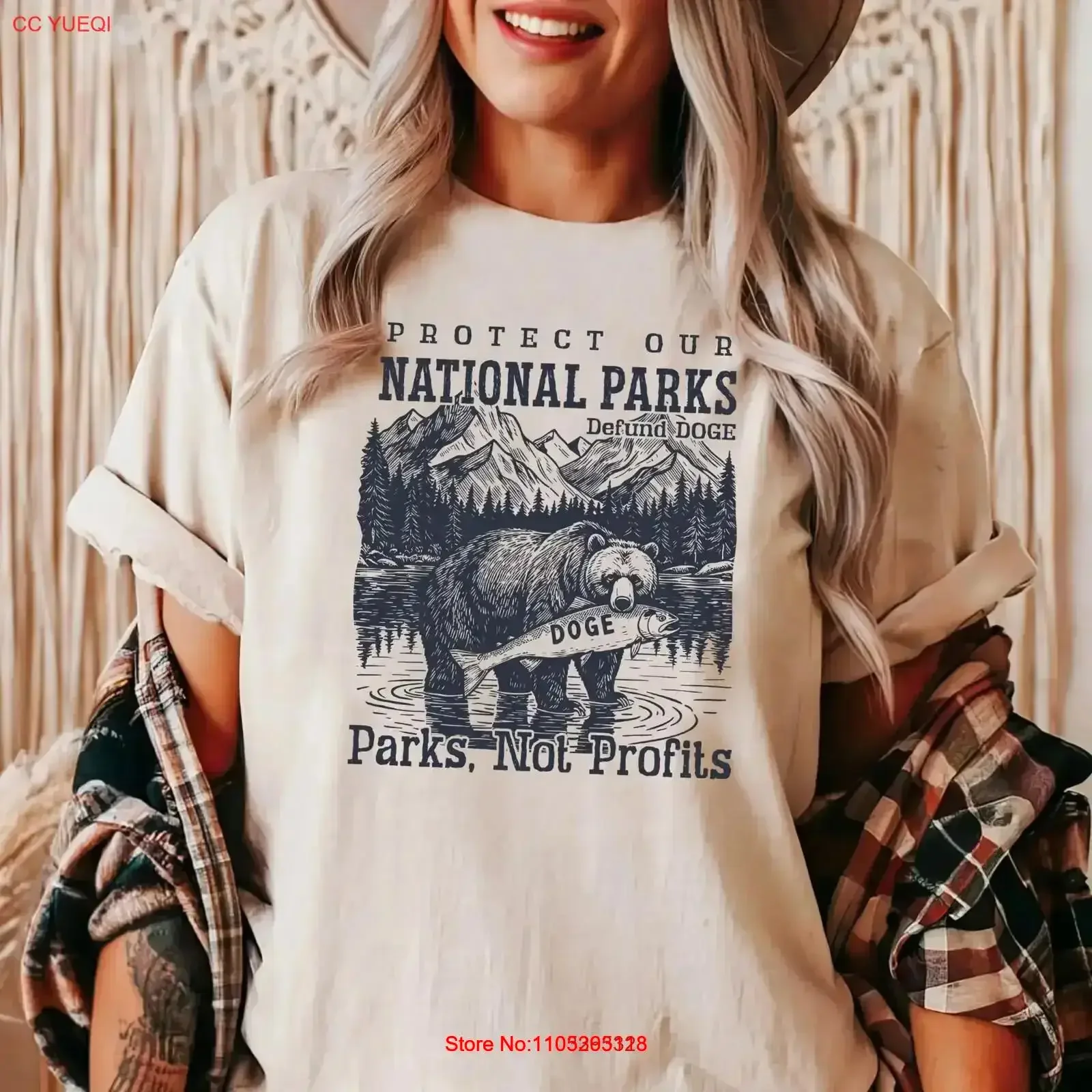 Protect Our National Parks T Shirt Not ProfiT Granola Girl Park Ranger vintage Washed Versatile Breathable graphic vintage