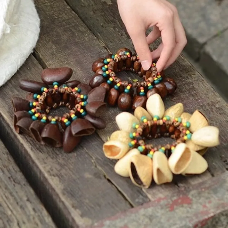 

Ручные колокольчики из скорлупы фруктов, уличный сад, колокольчики для медитации, звуковое исцеление, украшение, колокольчик, духовные расслабляющие ударные инструменты