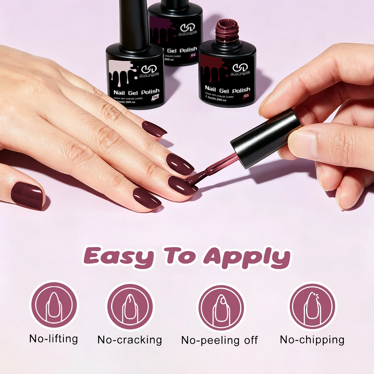 6-teiliges Gel-Nagellack-Set i – Nail Art Burgundy Bewertung und Preis