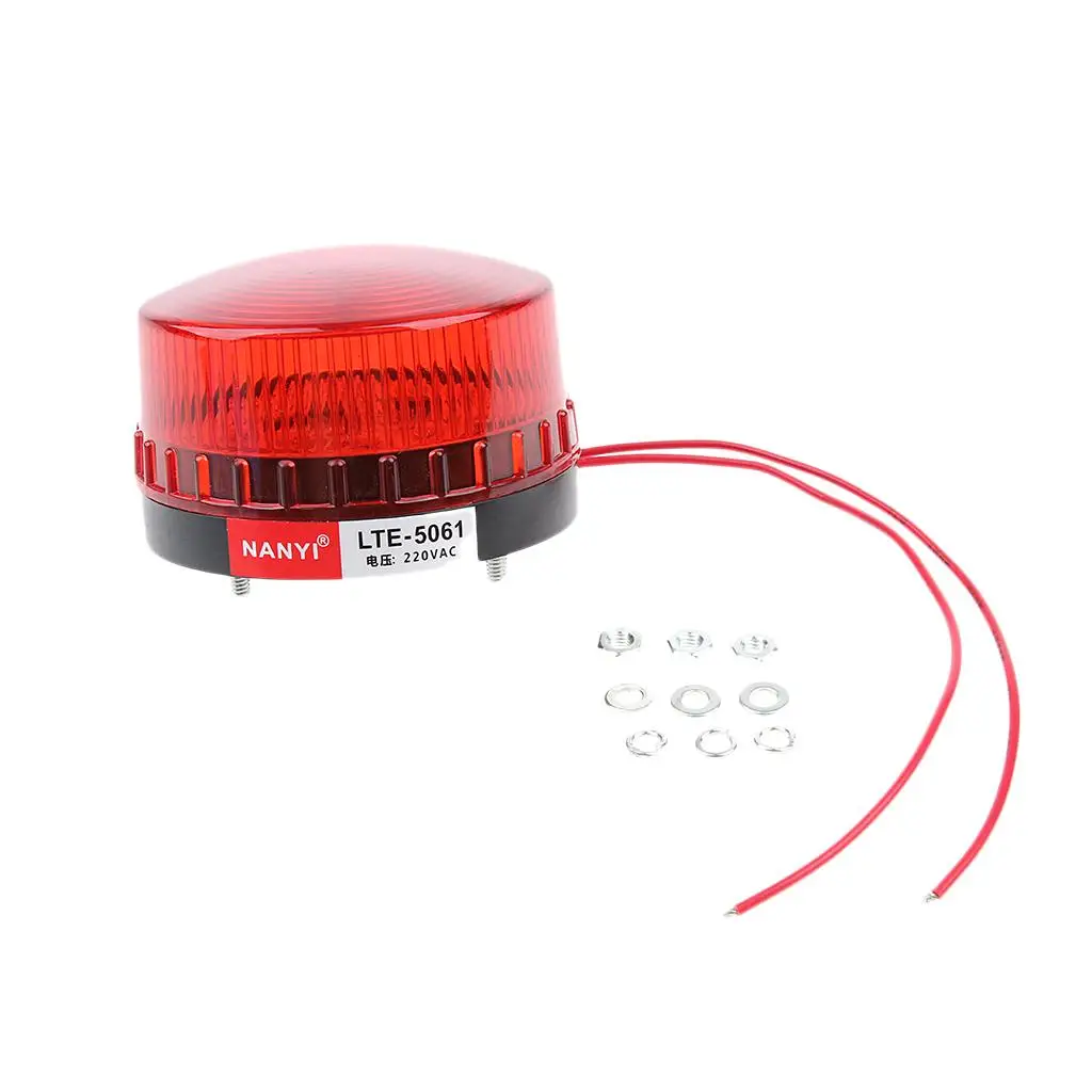 Red led Light, Industrial Round light Blinking Warning Lamp LTE-5061 220V