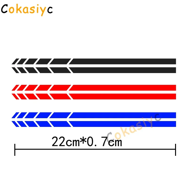 Hot Car Sticker 2 Sets 4PCS Truck Vinyl Stripe Rearview Side Mirror Decal Vehicle Body Accessories Black /Silver 20 * 0.7cm view 5
