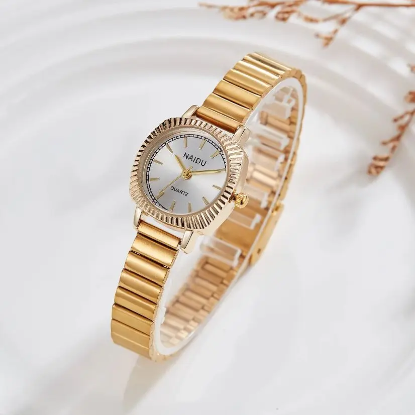 Hot Sale Luxury Ladies Watches Simple Elegant Fashionable Casual Women's Quartz Watches Classic Gold White Steel Women Clocks