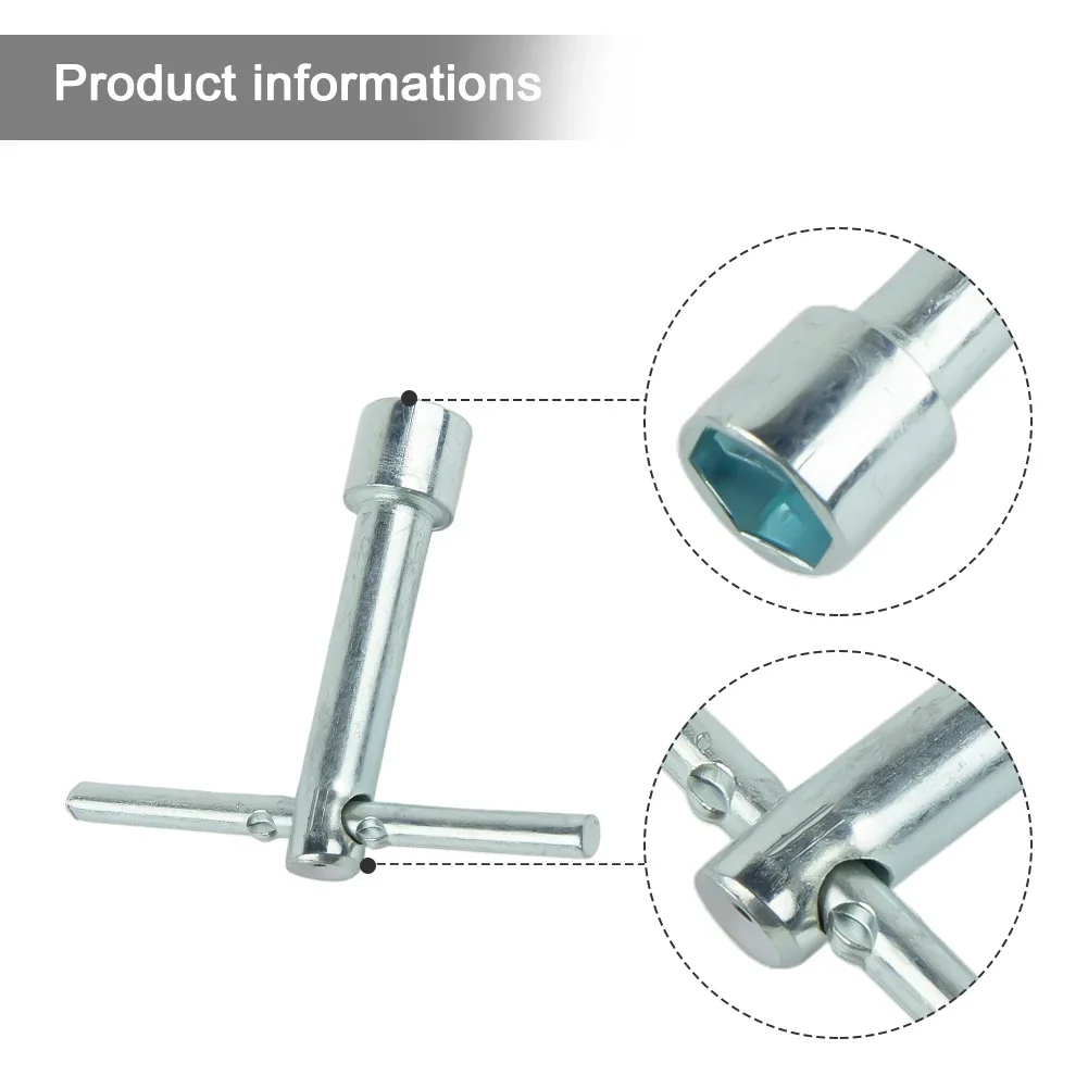 Durable Socket Wrench Hand Tool 10mm T-Handle 2PCS 68mm Deep Nut Hand Tool Hex Socket Wrench Metal Size 10mm/0.4\