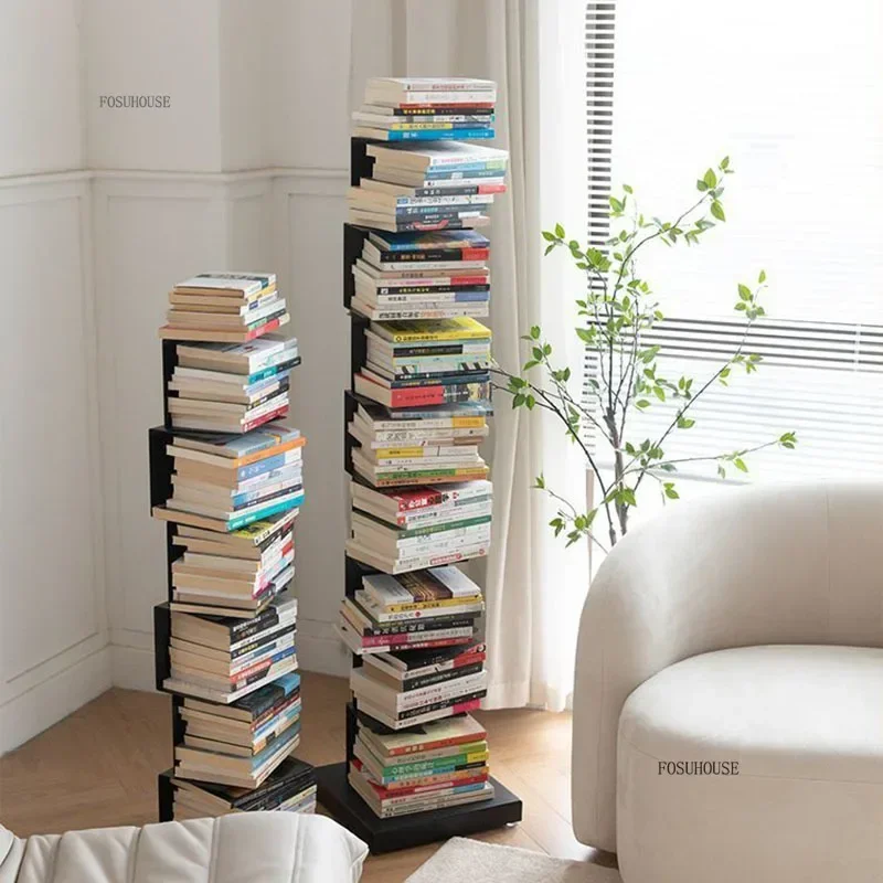 Nordic Creative Bookcase for Living Room Floor Narrow Edge Storage Bookcases Metal and Fashionable Household Shelf for Study