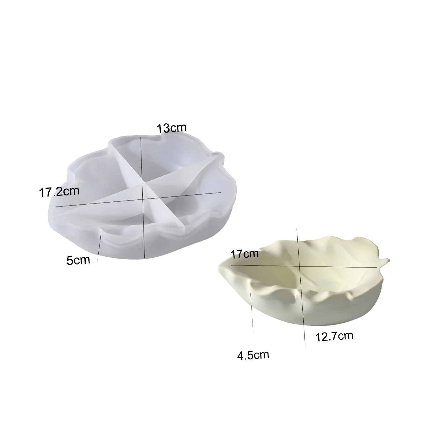 

DIY epoxy resin mold leaf bowl silicone mold plaster fruit plate storage mold home decor handmade DIY mold