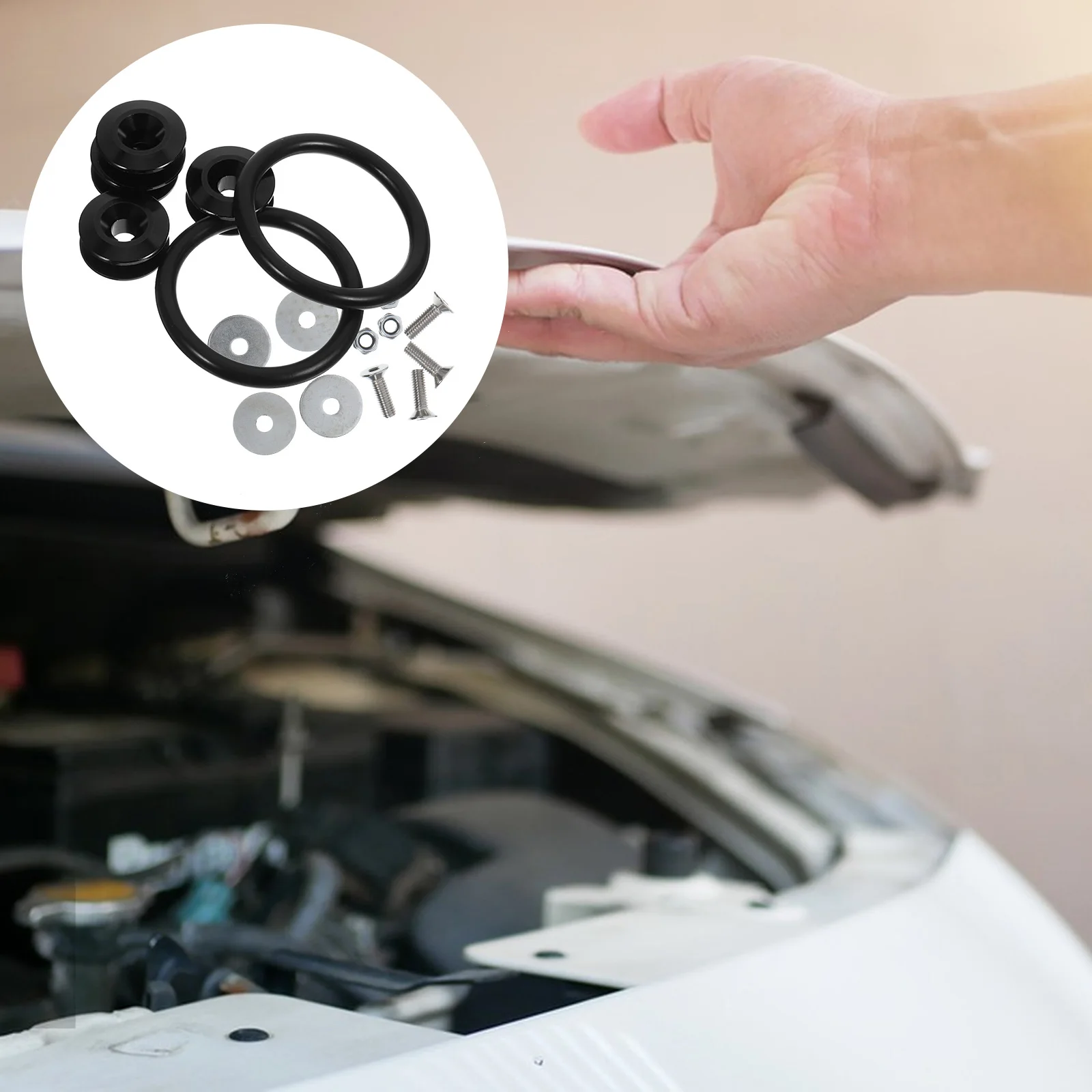 

Car Bumper Washer Kit Blue Double Layer Clip Aluminum Secure Installation Prevent Loosening Car Radiator Motorcycle Accessories