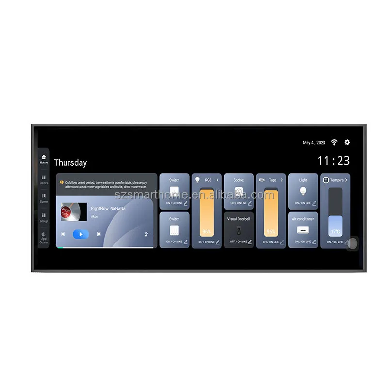 

hit product12 Inch Touch Control Panel with Gateway Audio Music Play Light-dimmer Tuya Android Smart Home Central Control Panel