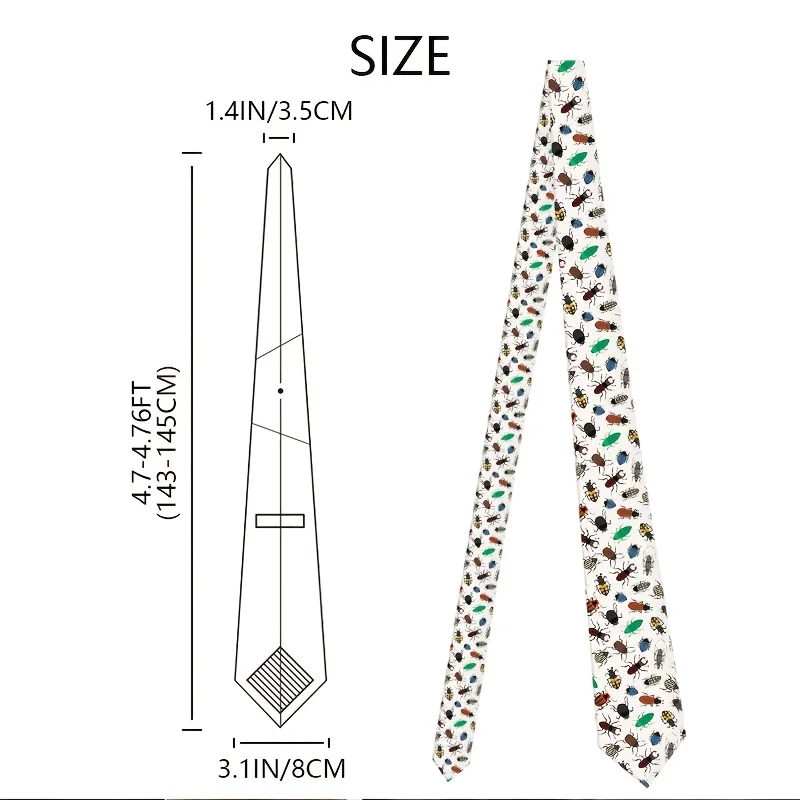 1pc, Retro Insect Necktie - Neutral Unisex Design, Fashion-Forward Popular PickEasy to Match with Suits Shirts Blazers