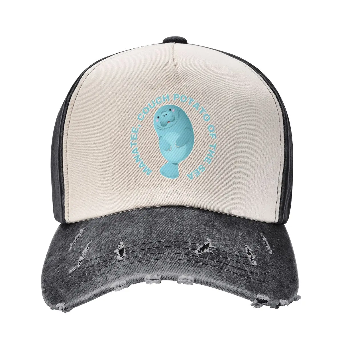 Manatee - Couch Potato of the Sea (and land ) Baseball Cap fashionable Mountaineering beach hat Golf Women Men's