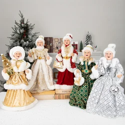 45cm Santa Claus Decoration Christmas Tree Ornaments Santa Claus Doll Grandpa and Grandma New Year Home Decoration Happy NewYear
