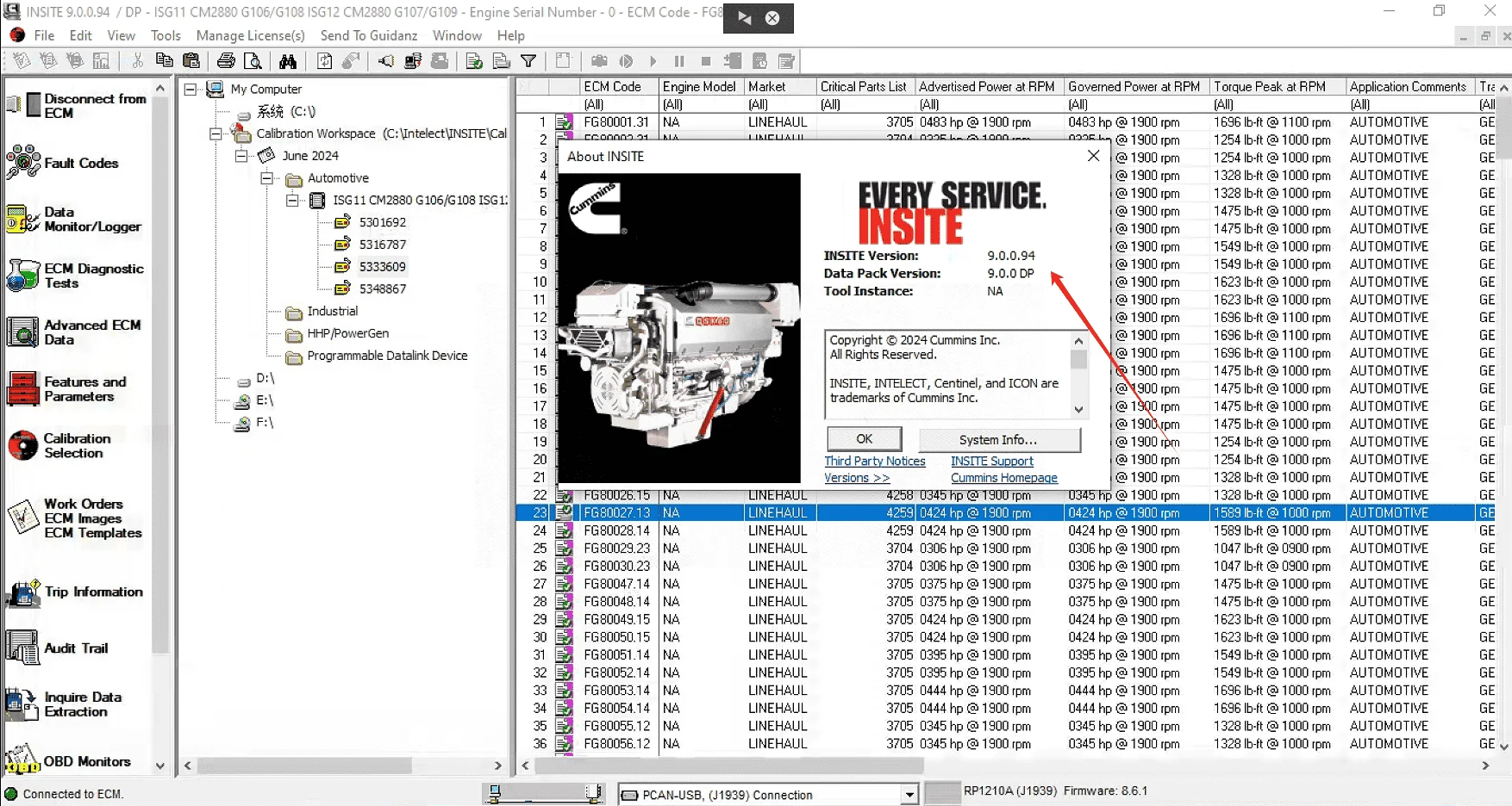 Latest CUMMINS INSITE V9.0.0 PRO 2024.04 Electronic Service Diagnostic Software