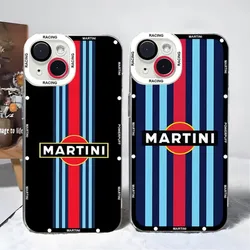 Martini Racing Horizontal Stripe Phone Case Transparent For Xiaomi 13 Redmi 11 12 10 Pro Lite Pro Plus Poco X3GT F3 Cover