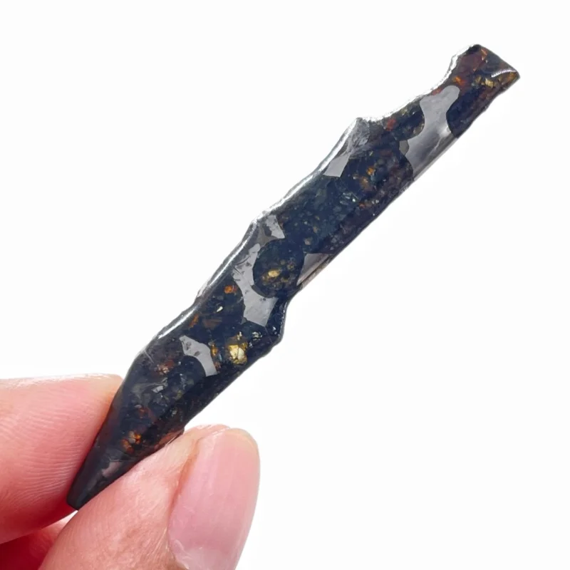 Sericho Pallasite Meteorite Slice Irregular Shape Natural Olivine Meteorite Specimen Mineral Collection Gift TA827