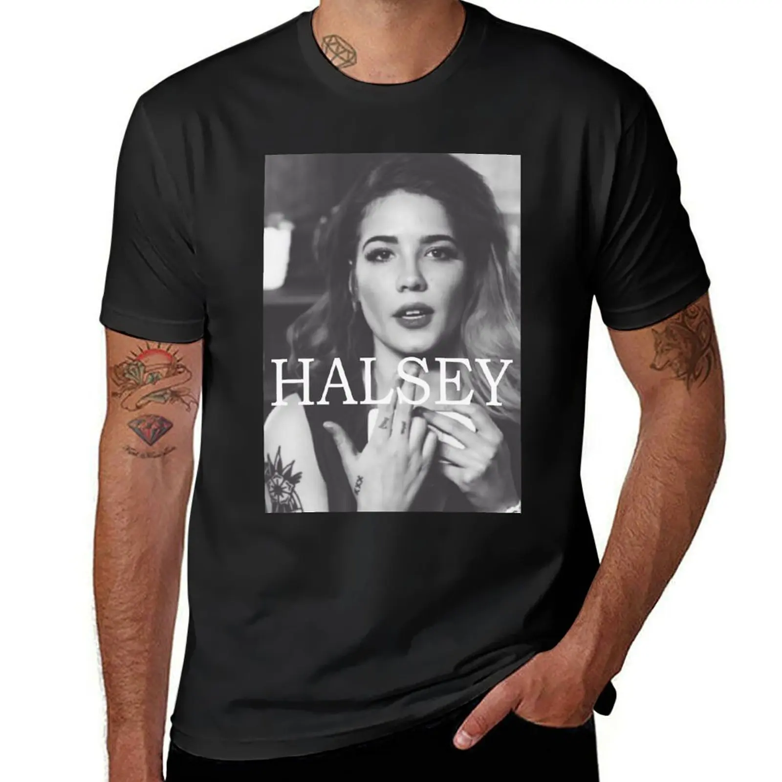 Halsey Poster T-Shirt tops sports fans Men's t-shirt