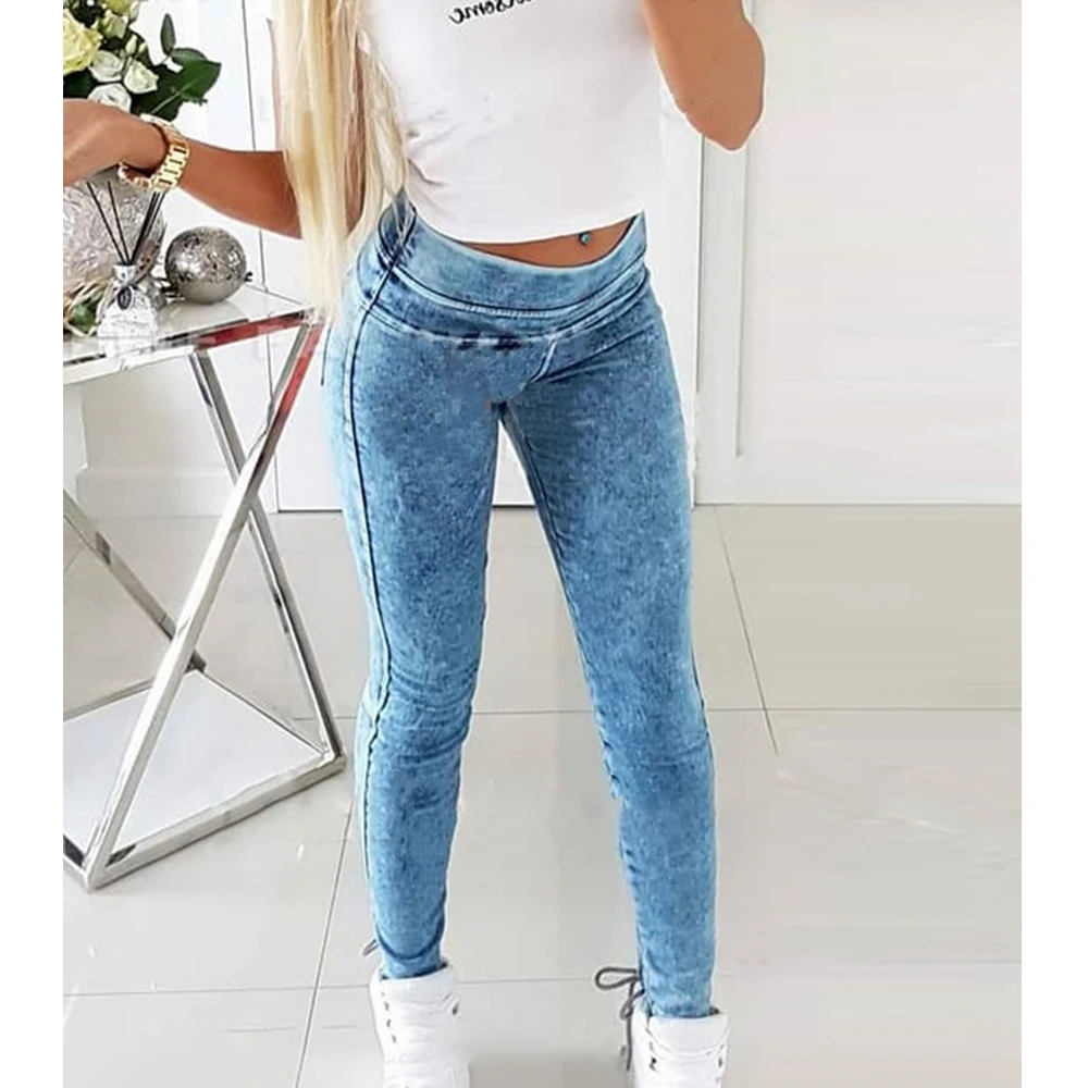 

Jeans High Waist Women Lace-up Skinny Jeans Sexy Pencil Denim Pants Washed Eyelet Lace-up Corns Pencil Denim Trousers