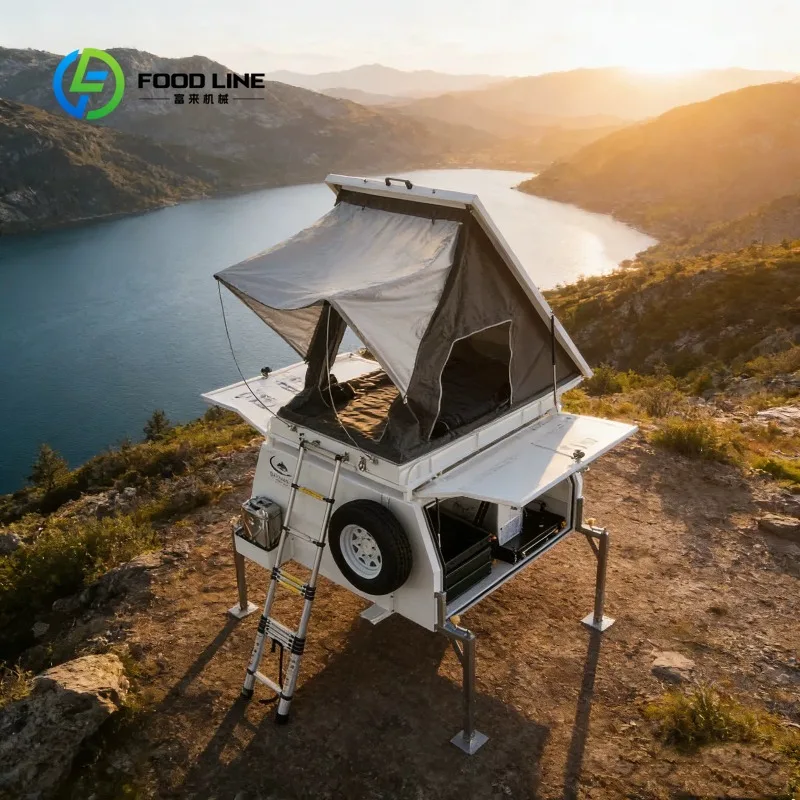 Customized expandable‑storage pickup camping pod integrated rooftop tent for self‑sufficient off‑road camping project