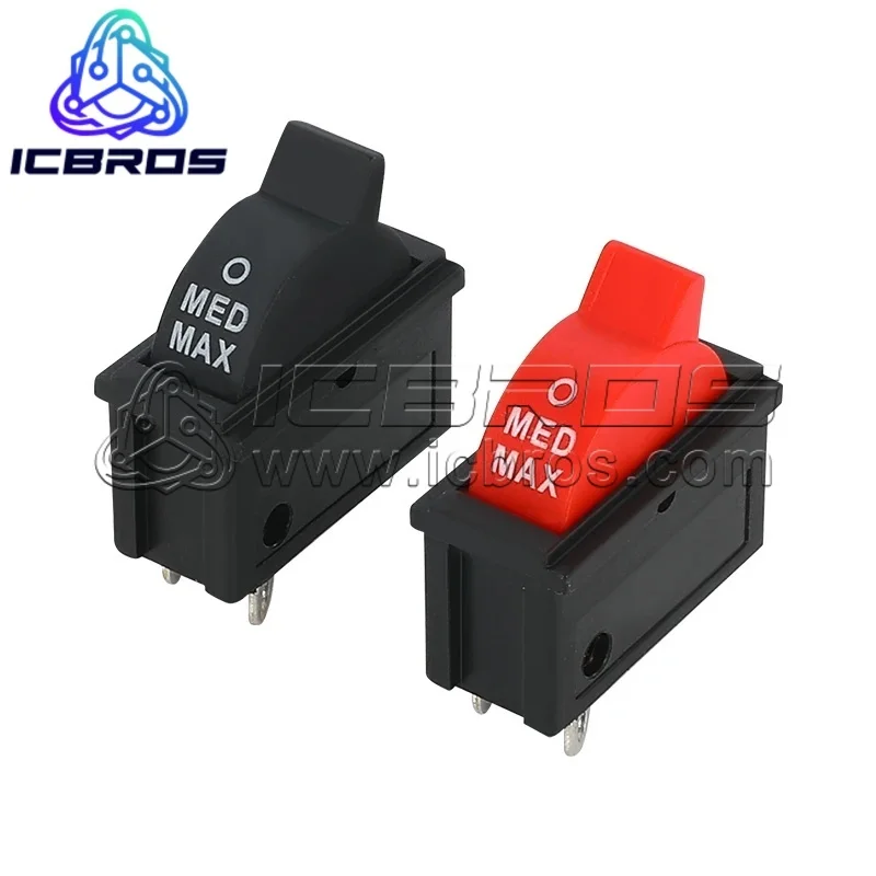 KCD15 Hair Dryer Switch 3 Pins Rocker Switch 3 Position ON-OFF-ON boat shaped switch