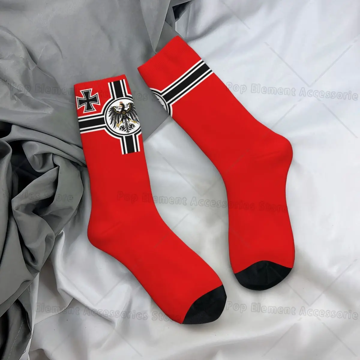 German DK Reich Empire Of Flag Socks Men's Women's Germany Proud Socks Spring Summer Autumn Winter Middle Tube Socks Gift