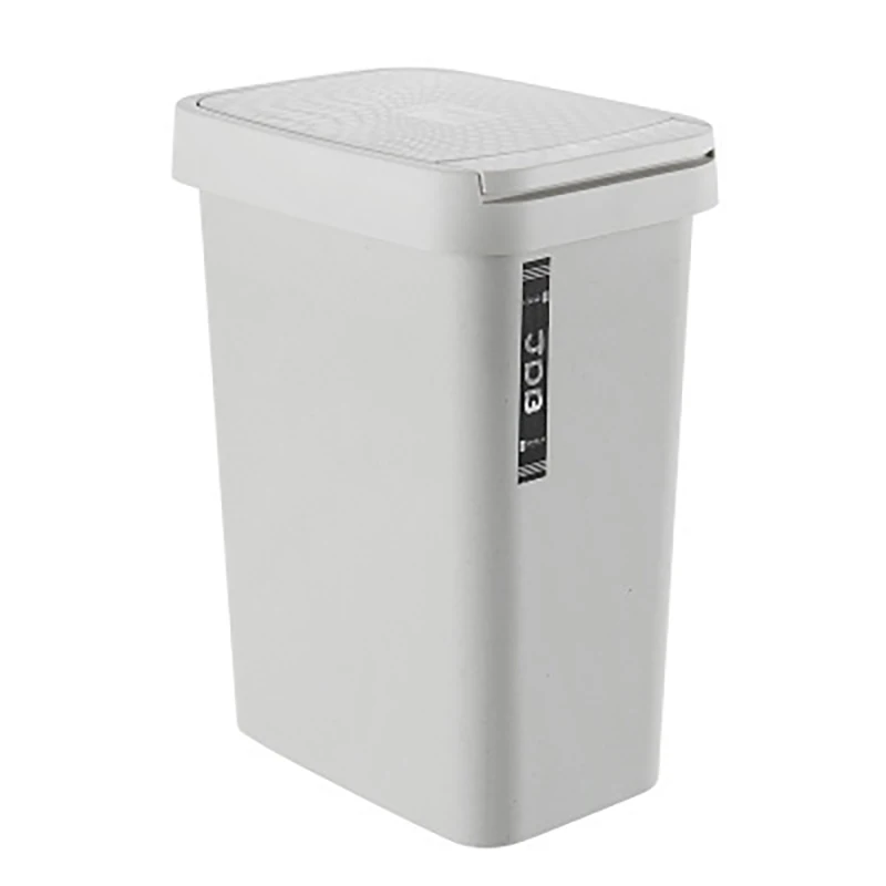 Creative Flip Trash Can Dustbin With Lid, Pressing Type Rubbish Basket Waste Bins Kitchen Bathroom Garbage Can Storage Bucket