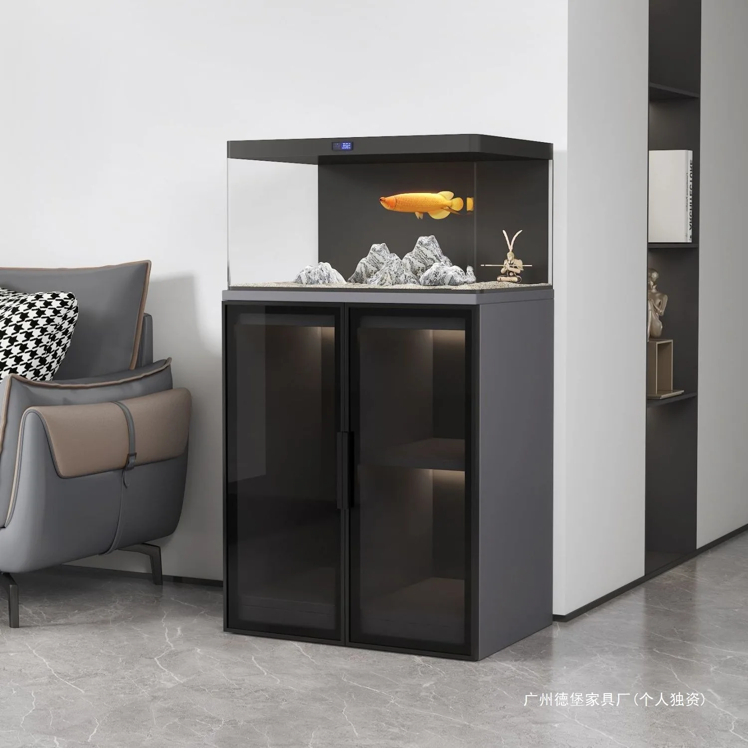 New household light luxury living room storage cabinet, floor cabinet, small and medium-sized fish tank rack