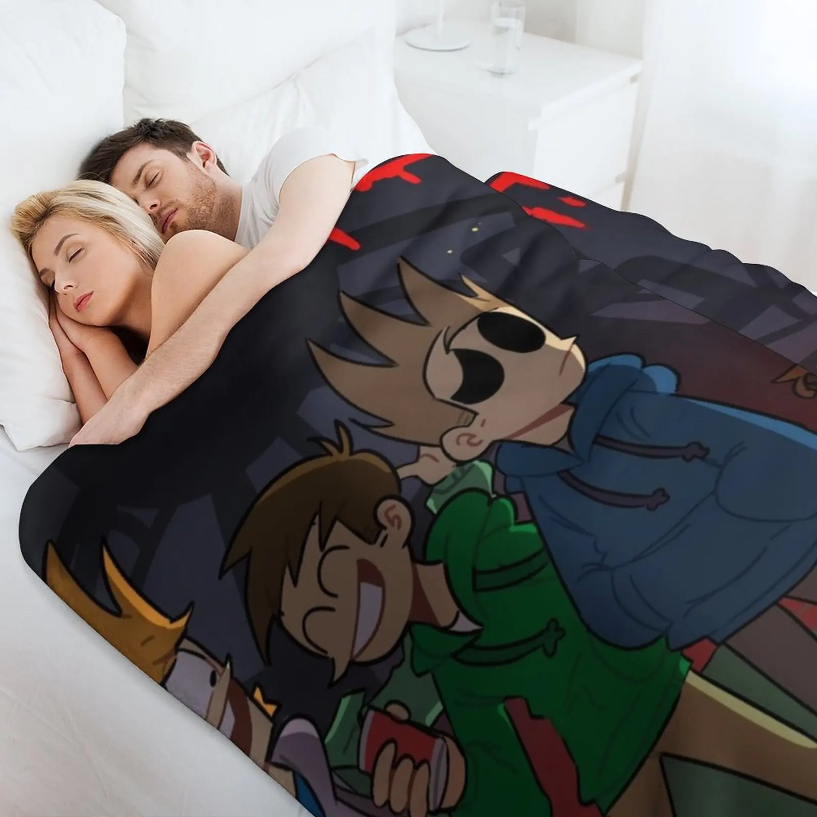 Eddsworld main characters Throw Blanket Decorative Sofas Shaggy Giant Sofa sofa bed Bed linens Blankets For Sofas Blankets 4