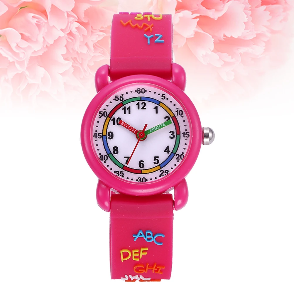 

Miniature Waterproof Watch 's Cartoon Wristwatch Quartz Watches Rosy for