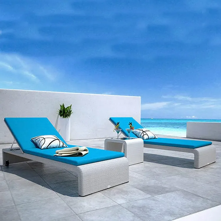 

hotel pe leisure patio outdoor pool xxl furniture rattan wicker pool sun lounger chaise luxury