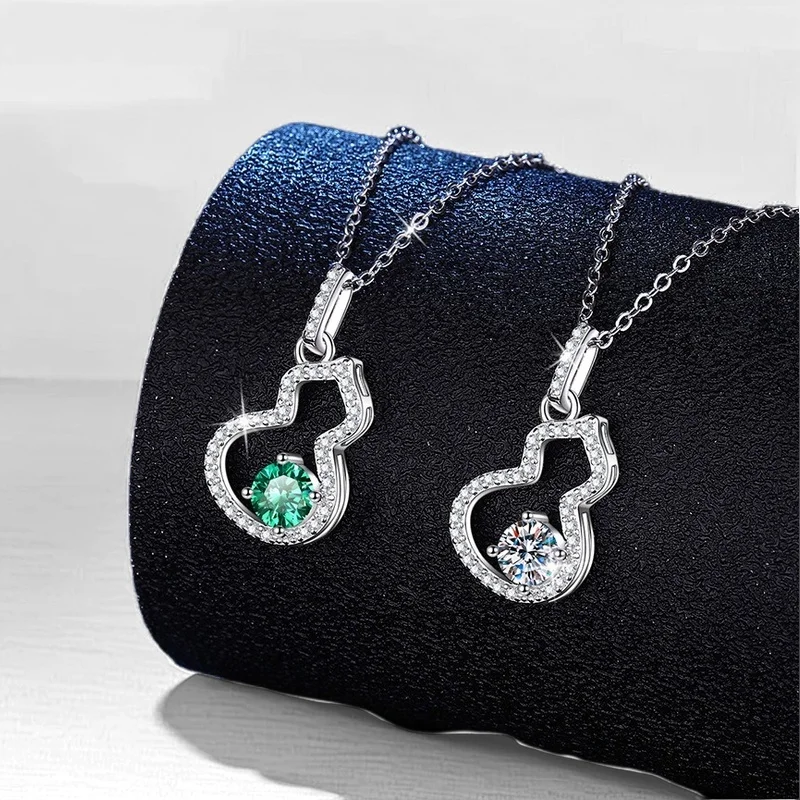 

Ожерелье-колье из муассанита 0.5 карата, цвет D, классический дизайн «Тыква», серебро S925, сертификат GBA, БЕСПЛАТНЫЙ ПОДАРОК, в богемном стиле, имитация бриллианта