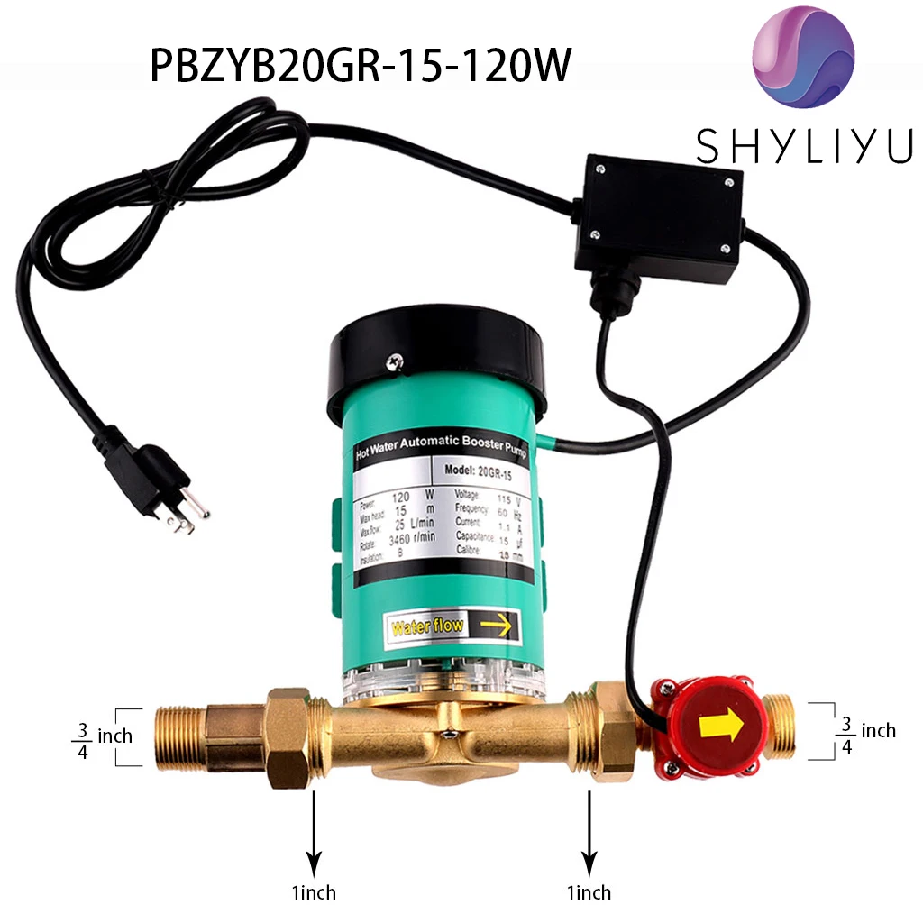 Imagem -04 - Shyliyu Casa Automática Bomba de Reforço Pressão Água 15m Aquecimento Central Sprinkler Circulação do Banheiro Solar Bombas Calor