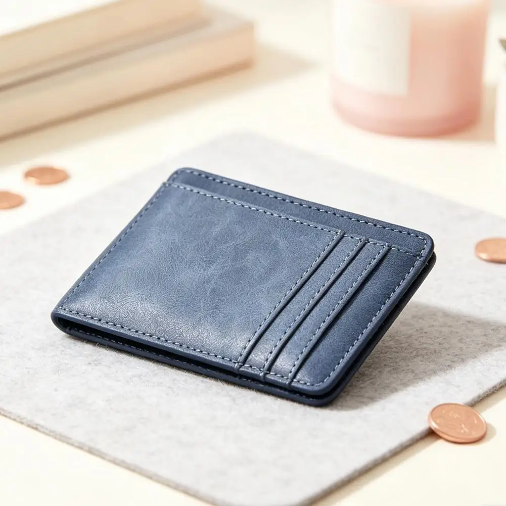Slim Card Holder for Men, Credit Card Holder with ID Window, Multiple Card Slots, Pocket Wallet for Business Cards Bank Cards