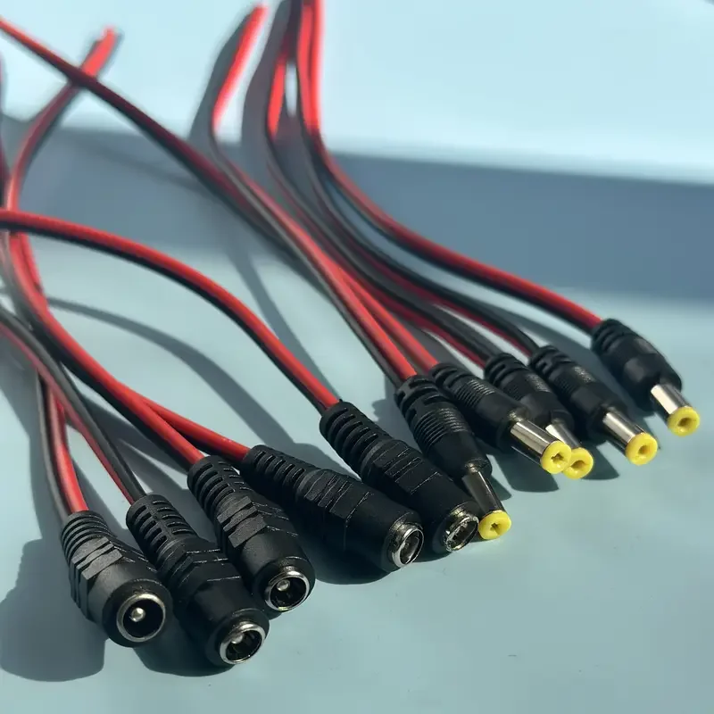 5.5x2.1 mm Male Female Plug 12V DC Power Pigtail Cable Jack for CCTV Camera Connector Tail Extension 24V DC Wire