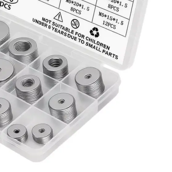 304 Stainless Steel Thick Flat Washer Assortment Kit M3-M12 Enlarged Hardware Washers For Bolts Nuts Industrial Automotive DIY