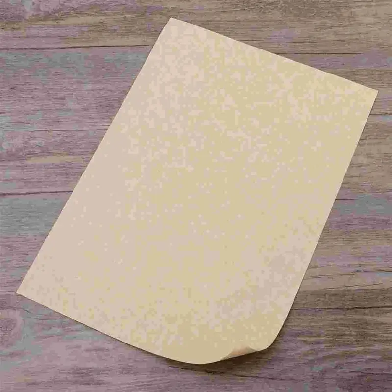 50Pcs A4 Paper Sheets Parchment Retro Paper For Certificate And Diploma Light Brown Writing And Printing DIY Letter Papers