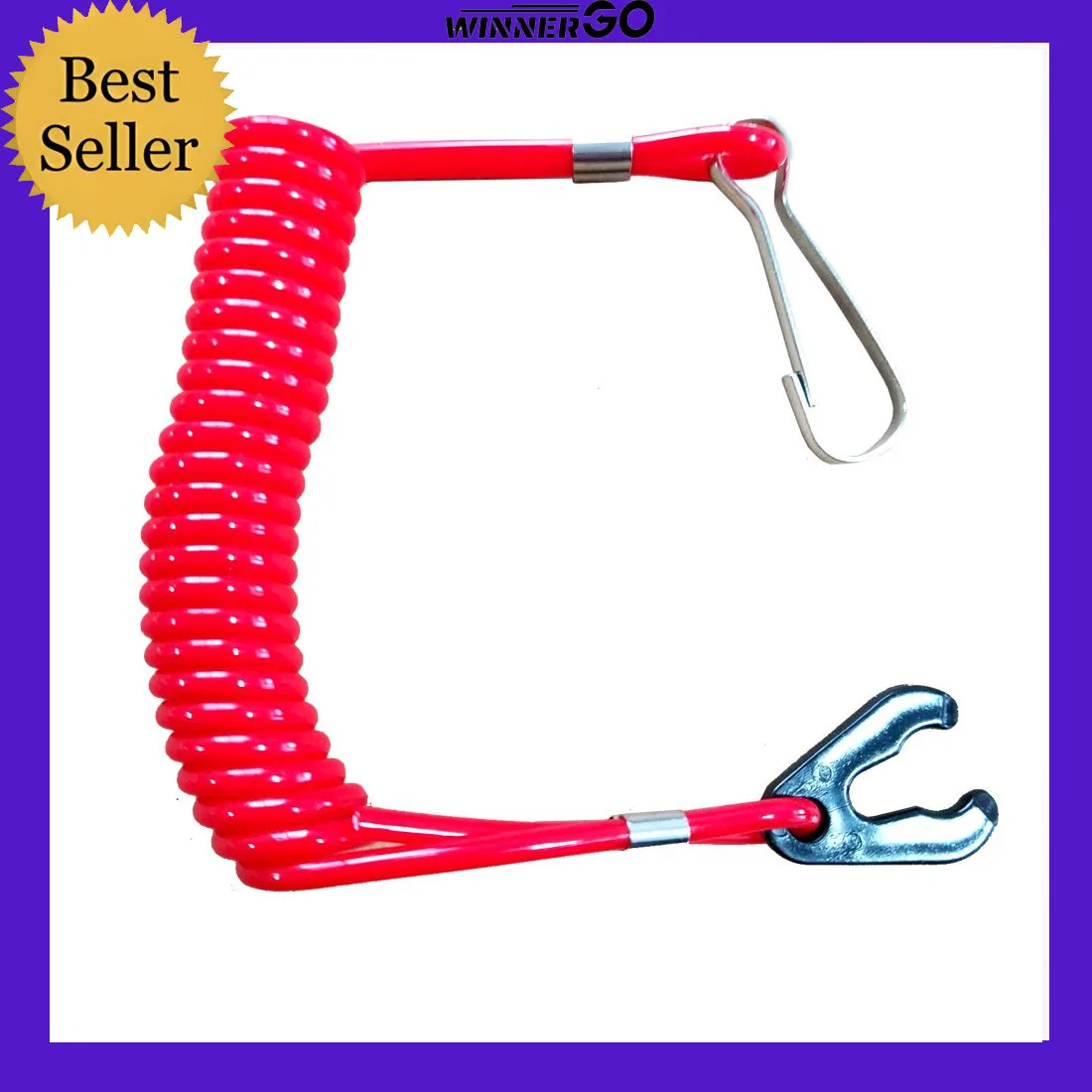 Universal Boat Outboard Engine Motor Lanyard Kill Urgent Stop Switch & Safety Tether Lanyard for Yamaha/Tohatsu/Honda Outboard image 6