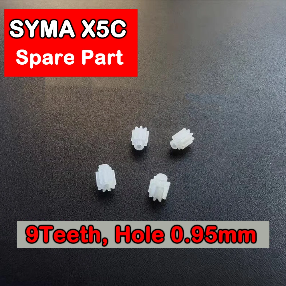 4PCS Small Engine Gear 9Teeth 0.95mm Hole Original for SYMA Drone X5C X5C-1 RC Quadcopter Gear Accessory
