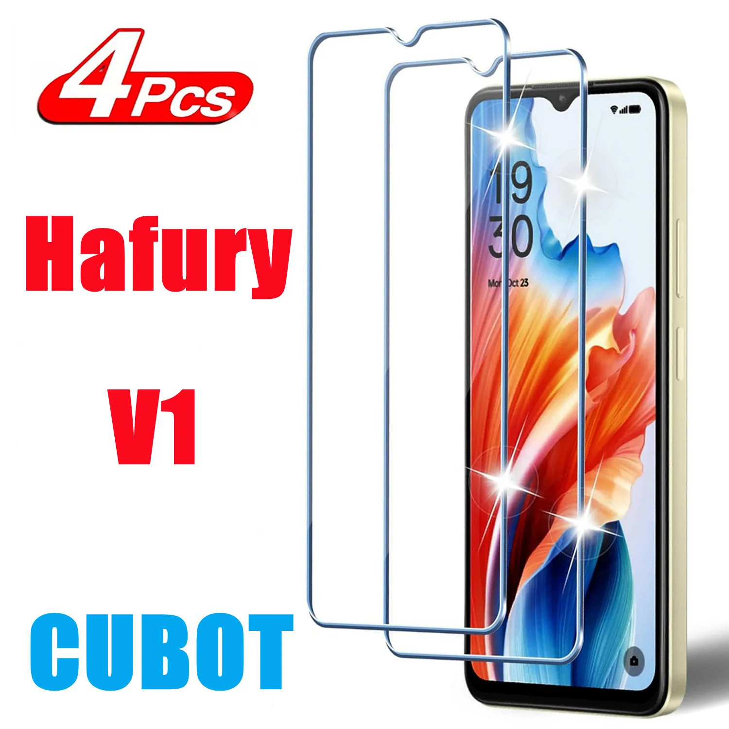 2/4Pcs 9H Tempered Glass For Cubot Hafury V1 Screen Protector Glass Film