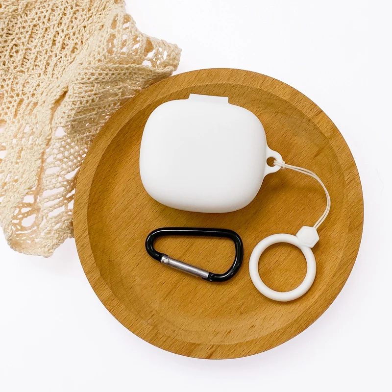 Casing Silikon untuk JBL Wave 300 TWS Penutup dengan Cincin Antijatuh Earphone Tahan Benturan Casing Pelindung Kotak Earphone Penutup Aksesori