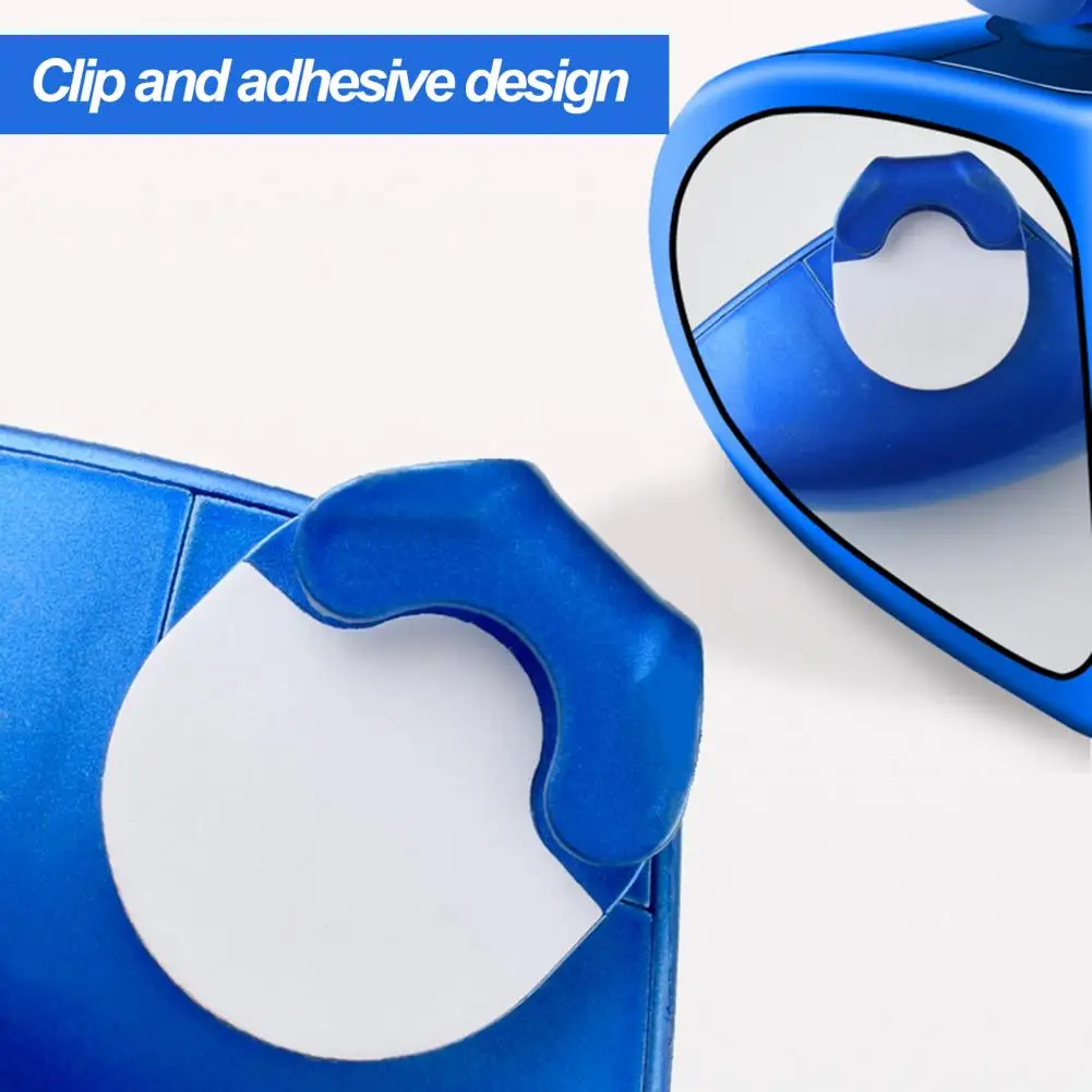 Adjustable Rearview Mirror Reversing Assist Mirror Car Blind Spot Mirror Double-sided Glass 360° Rotatable Wide Angle Rearview