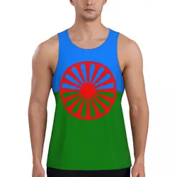 Gypsy Flag Men's Bodybuilding Tank Tops O-neck Sleeveless Fitness Workout Training T-Shirt Quick Drying