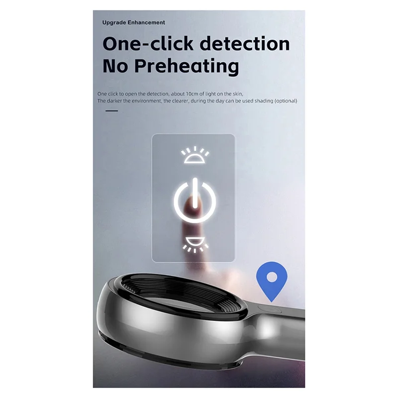 เครื่องวิเคราะห์ผิวโคมไฟแสงสําหรับผิว UV ขยายเพื่อความงามการทดสอบใบหน้า Woods Lamp Light Skin Analysis Detection