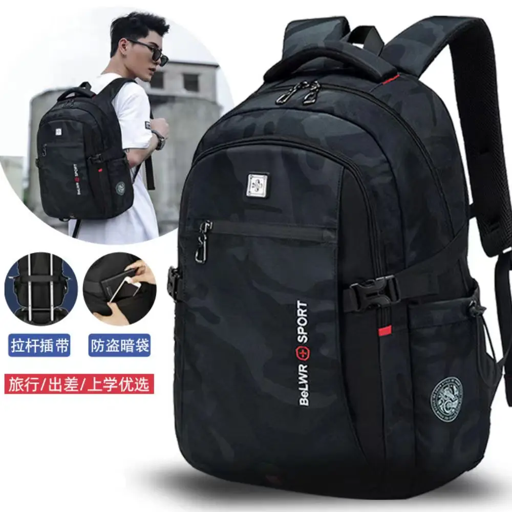 Manufacturer direct sales backpack men's computer bag lightweight business leisure travel large capacity backpack high school un