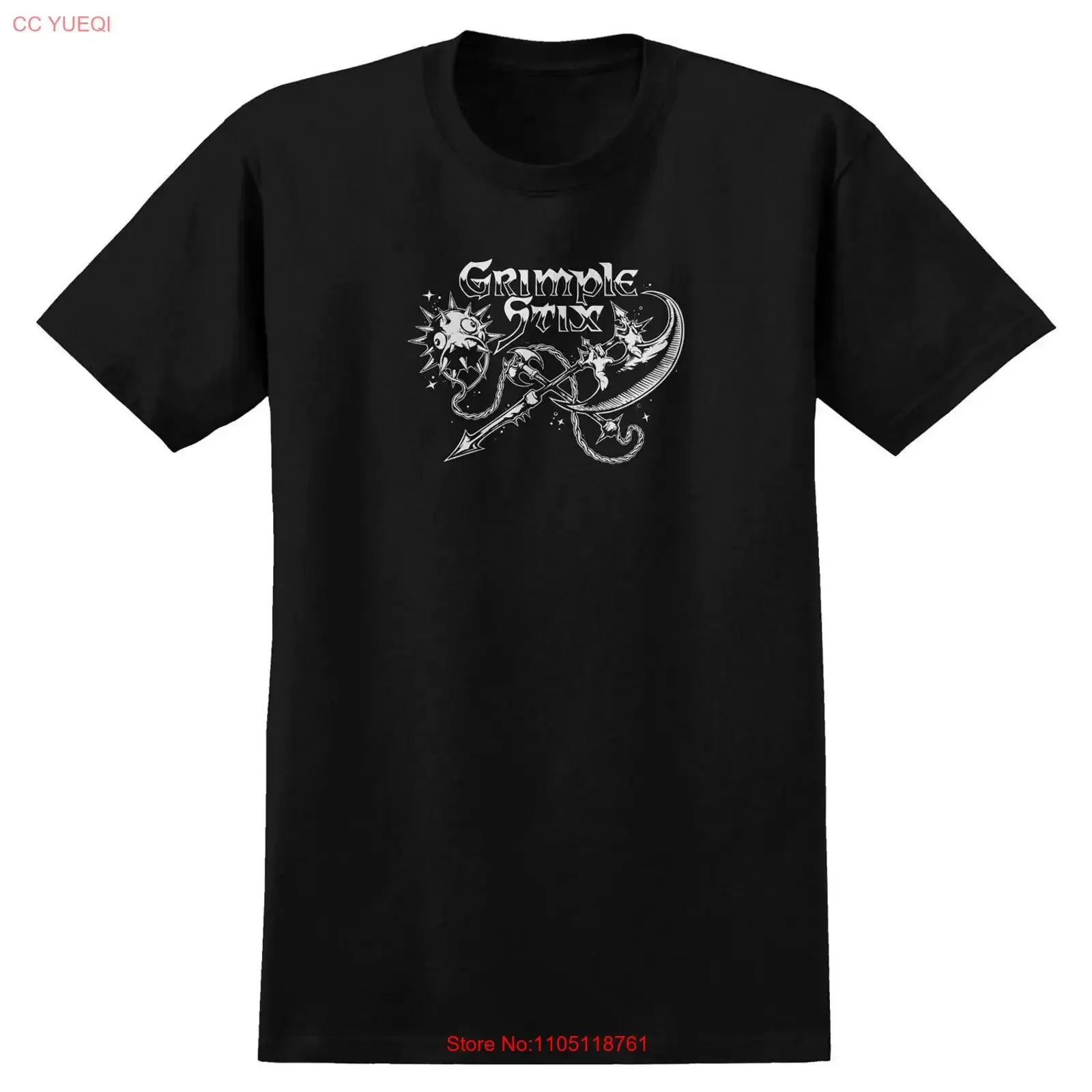 Anti Hero Skateboards T Shirt Grimplestix Barbarians Black vintage Washed Versatile Unisex designer clothes