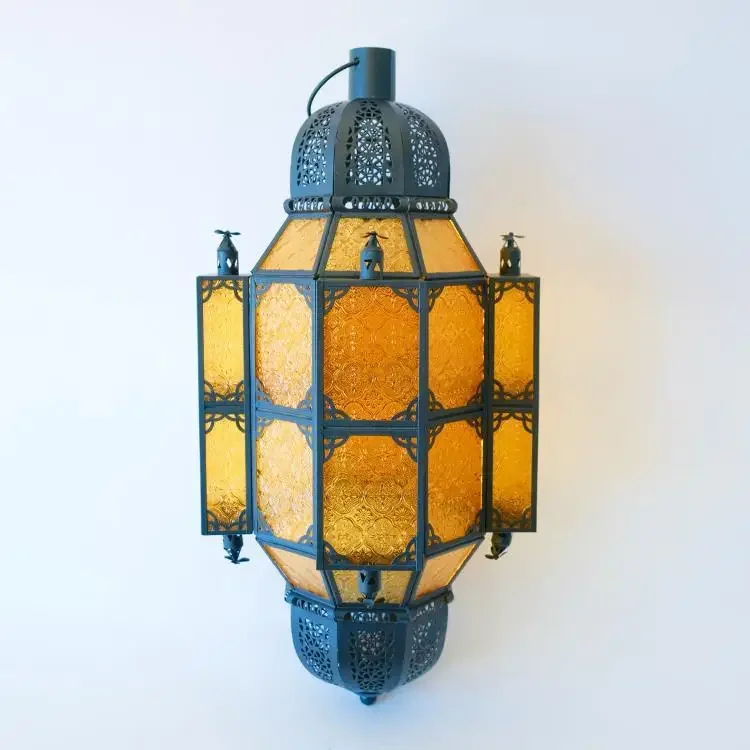 Styl turecki, kuta żelazna, zewnętrzna, ażurowa, kolorowa, świecznik, świecznik ogrodowy