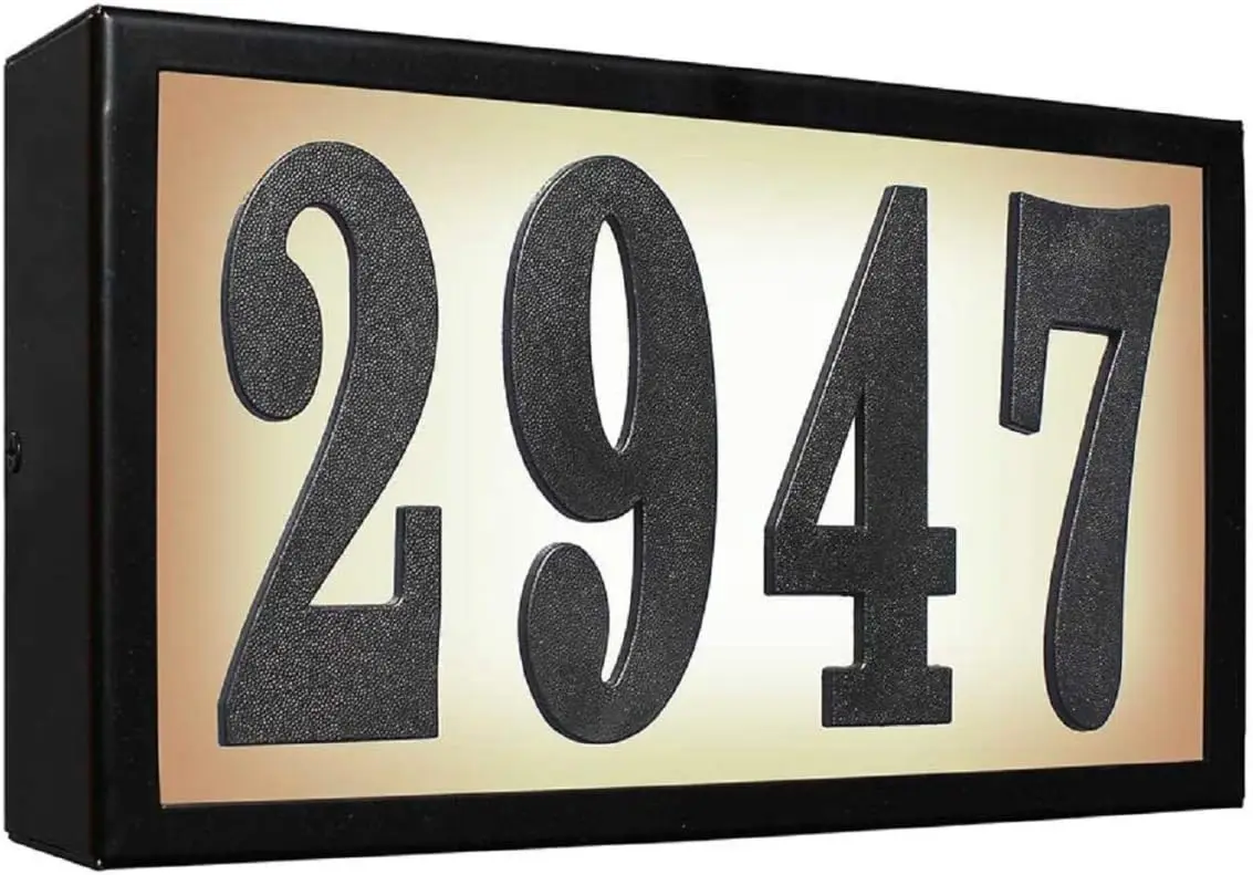 Illuminated Serrano House Number Sign