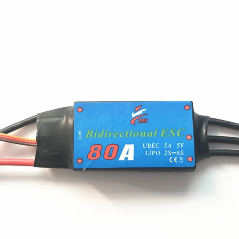 

ZMR Бесщеточный двунаправленный ESC с UBEC 20A / 30A / 40A / 50A / 60A / 80A для радиоуправляемого автомобиля, лодки, подводного подруливающего устройства с ветроприводом