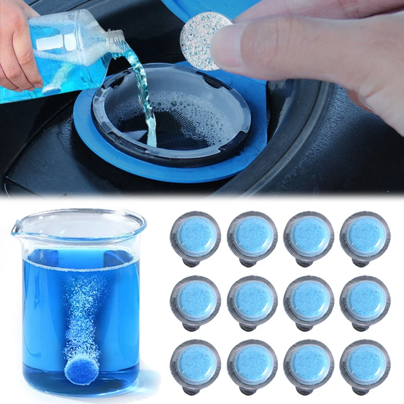 Automotive Glass Water Effervescent Tablets All-purpose Wiper Solid Wiper Ultra-concentrate for Deconfouling Vehicles In Summer