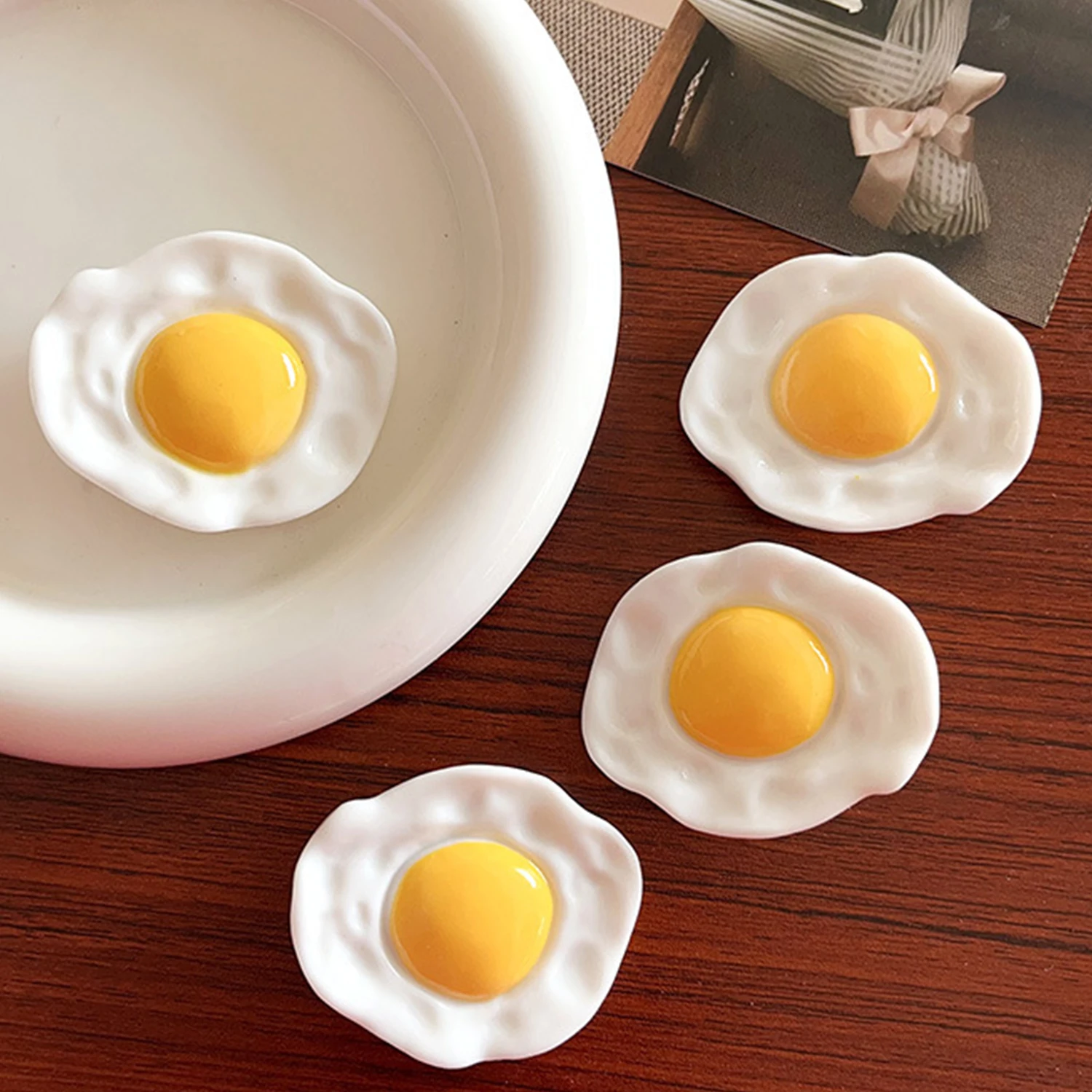 Fake Fried Egg Simulated Food Duckbill Hairpin Egg Model Funny Hair Clip 4 Styles