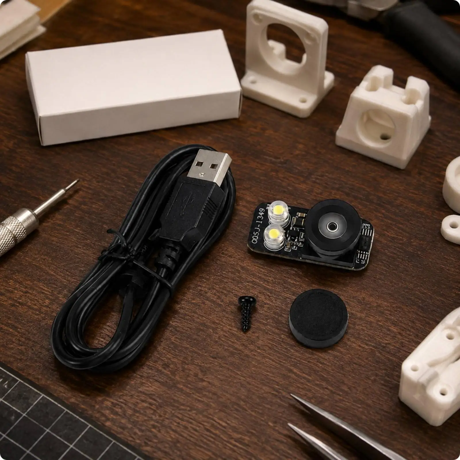 Printer Monitor Camera Module for 3D Printing with Built-in Light and Driver Free USB Operation for Live View