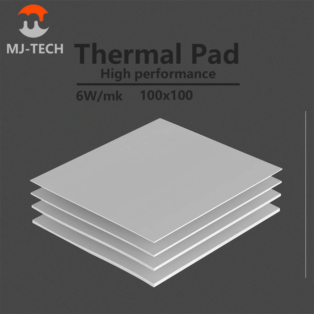 MJ New 6.0 W/mK Thermal Pad PS5 SSD GPU CPU Heatsink Cooling Conductive Silicone Pad High Performance Thermal Pads